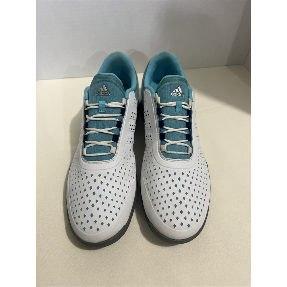 Adidas Adipure Sport Women's White / Turquoise Light Weight Golf Spikeless S 11